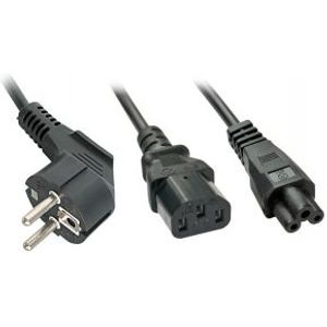 Lindy 30047 C13 coupler C5 coupler Zwart electriciteitssnoer