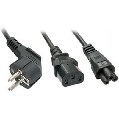 Lindy 30047 C13 coupler C5 coupler Zwart electriciteitssnoer