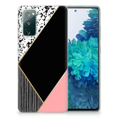 Samsung Galaxy S20 FE | TPU Hoesje | Zwart Roze Vormen