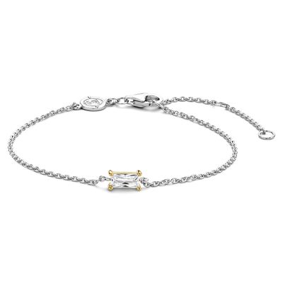TI SENTO-Milano 2973ZY Armband zilver-zirconia goud-en zilverkleurig-wit 16-20 cm