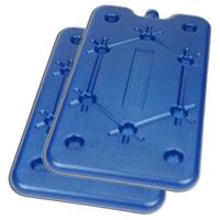 Cosy & Trendy Koelelement - 2x - blauw - kunststof - 400 gram - 14 x 25 x 1 cm - platte vorm
