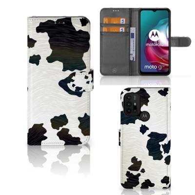 Motorola Moto G10 | G20 | G30 | Telefoonhoesje | Met pasjeshouder | Koeienvlekken