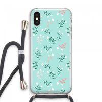 Small white flowers: iPhone XS Max Transparant Hoesje met koord