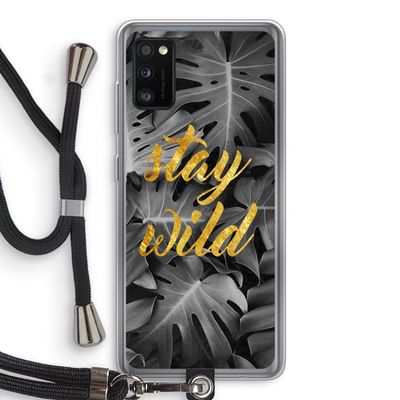 Stay wild: Samsung Galaxy A41 Transparant Hoesje met koord