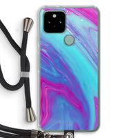 Zweverige regenboog: Pixel 5 Transparant Hoesje met koord
