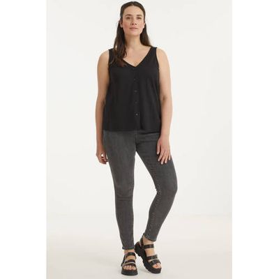 VERO MODA CURVE top VMGAELLE zwart