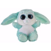 Speelgoed knuffel turquoise haasje/konijntje 15 cm