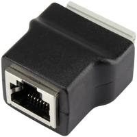 TRU COMPONENTS LT-RJSTA RJ45-bus met stekkeraansluiting 1243970 Bus, inbouw verticaal Zwart 1 stuk(s)