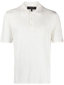 rag & bone polo Harvey à design nervuré - Blanc