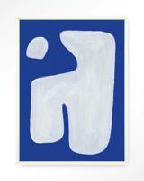 Urban Cotton Wandkleed 'Pacman' 110 x 145cm in Floating Frame - off white
