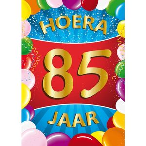 85 jaar mega deurposter