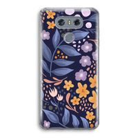 Flowers with blue leaves: LG G6 Transparant Hoesje