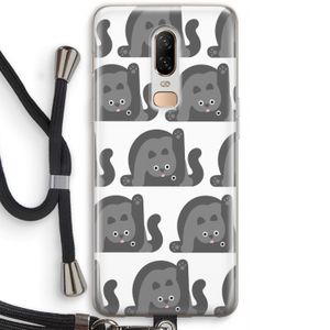 Cats: OnePlus 6 Transparant Hoesje met koord