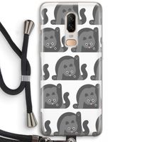 Cats: OnePlus 6 Transparant Hoesje met koord