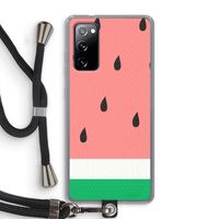 Watermeloen: Samsung Galaxy S20 FE / S20 FE 5G Transparant Hoesje met koord Watermeloen: Samsung Galaxy S20 FE / S20 FE 5G Transparant Hoesje met koord