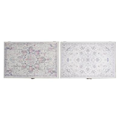 Decoratieve Doos DKD Home Decor Multicolour Hout MDF Etnisch Arabisch Teller (2 Stuks)