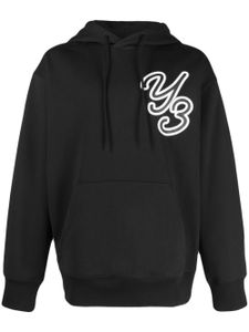 Y-3 hoodie en coton biologique à logo imprimé - Noir