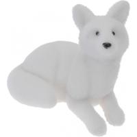 Kerst decoratie beeldje - poolvos - wit - 29 cm - polyfoam - binnen Kerst decoratie beeldje - poolvos - wit - 29 cm - polyfoam - binnen