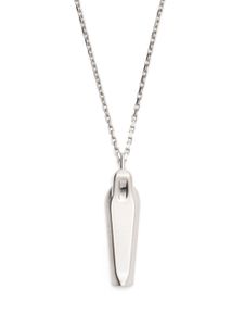 Rick Owens collier Sarcophagus Charm à logo gravé - Argent