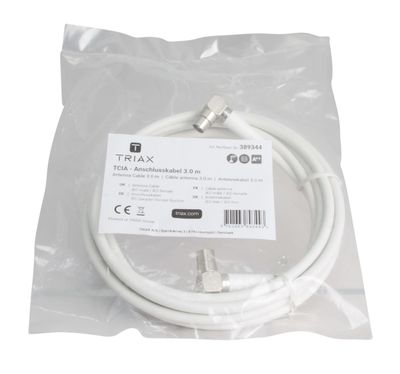 TCIA HQ 300  - Coax patch cord F-Quick connector 3m TCIA HQ 300