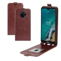 Nokia G50 Verticale Flip Case met Kaartsleuf - Bruin