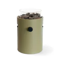 Lumi Olijfgroen Tafelmodel Gashaard van Happy Cocooning - Gepoedercoat Staal 1,98 kW - Geschikt voor EN417