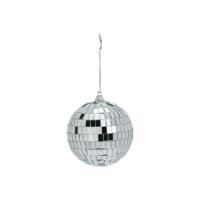 Disco kerstbal - zilver - D9 cm - glas/foam - discobal/discobol - kerstversiering