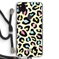 Leopard pattern: Pixel 4a 5G Transparant Hoesje met koord