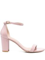 Stuart Weitzman sandales en cuir verni 90 mm - Rose