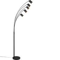 Vloerlamp Mikay 5 lichts Zwart