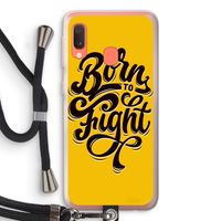 Born to Fight: Samsung Galaxy A20e Transparant Hoesje met koord
