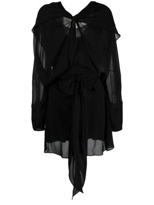 Maison Margiela robe courte à design drapé - Noir