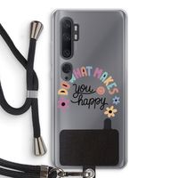 Happy days: Xiaomi Mi Note 10 Pro Transparant Hoesje met koord
