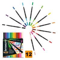 Kleurstift bic intensity dual-tip assorti