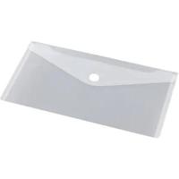 Documentenmap, met velcro sluiting, ft DL 225 x 125 mm, transparant, pak van 10 stuks