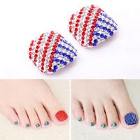 2 stuks Crystal nep Nail Art Tips Rhinestone volledige dekking teennagels Decals stickers (NO: 07) 2 stuks Crystal nep Nail Art Tips Rhinestone volledige dekking teennagels Decals stickers (NO: 07)