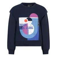 Indian Blue Jeans Meisjes sweater print ibj - Navy blauw