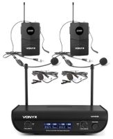 Vonyx WM82 draadloze microfoonset met twee UHF bodypacks en headsets - thumbnail
