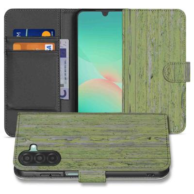 Samsung Galaxy A26 Green Wood | Book Case | Samsung Galaxy A26 Green Wood | Book Case |