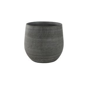 Plantenpot/bloempot in een strakke Modern design look mystic grijs Dia 36 cm en Hoogte 32 cm