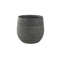 Plantenpot/bloempot in een strakke Modern design look mystic grijs Dia 36 cm en Hoogte 32 cm