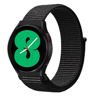 Sport Loop nylon bandje - Zwart gemêleerd - Samsung Galaxy watch 7 - 40mm / 44mm - thumbnail