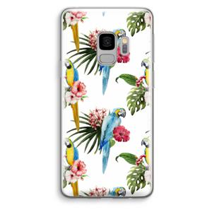Kleurrijke papegaaien: Samsung Galaxy S9 Transparant Hoesje