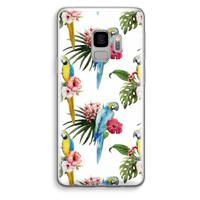 Kleurrijke papegaaien: Samsung Galaxy S9 Transparant Hoesje - thumbnail
