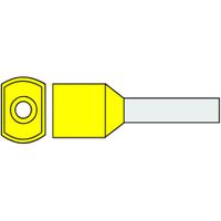 Geïsoleerde TwinAdereindhuls 1qmm Geel penlengte = 10mm