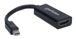 Manhattan 151528 Mini-displayport Adapter [1x Mini-DisplayPort stekker - 1x HDMI-bus] Zwart 12.00 cm