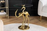 Side table WILDLIFE CRANE 55cm gold - 44832