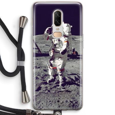 Spaceman: OnePlus 6 Transparant Hoesje met koord