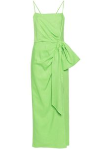 MSGM robe longue à fronces - Vert