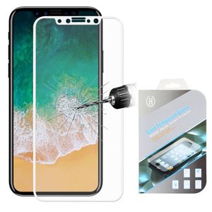 FULL COVER iPhone X tempered glass screenprotector wit